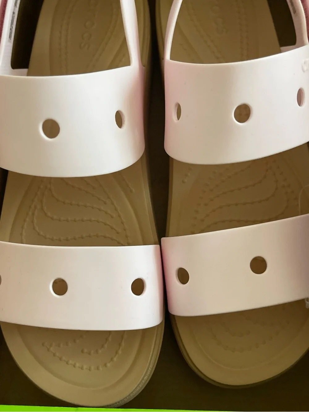 CROCS kids brooklyn Pastel Pink Slingback Platform Sandals junior 6